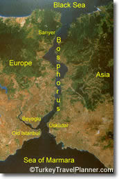 Satellite Image of the Bosphorus