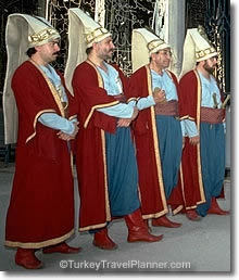 Men in Ottoman Janissary Costume, Istanbul, Turkey