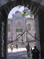 Entering the Blue Mosque Gate, Istanbul, Turkey