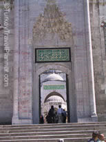 Blue Mosque Courtyard Door with two domes, Istanbul, Turkey