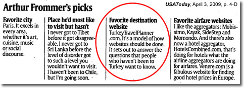 turkey travel planner by tom brosnahan