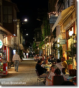 Restaurant Street, Alacati, Turkey