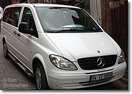 Mercedes Benz Airport Transfer Van, Backpackers Travel, Istanbul, Turkey