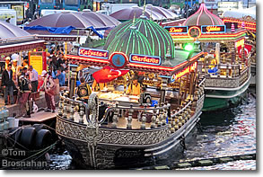 Fish sandwich boats in the Golden Horn, Istanbul, Turkey