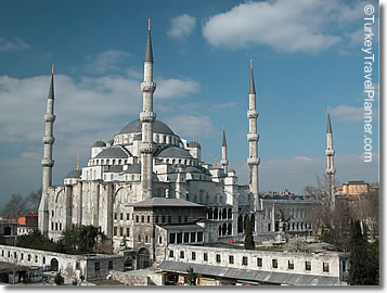 Blue Mosque, from the Mavi Ev Hotel, Istanbul, Turkey