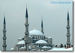 Sultanahmet (Blue) Mosque in Snow, Istanbul, Turkey