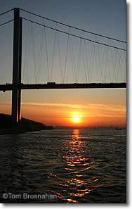 Sunset, Bosphorus Bridge, Istanbul, Turkey
