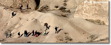 Hikers in Cappadocia, Turkey