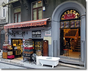 Antiques shop in Cihangir, Beyoğlu, Istanbul, Turkey