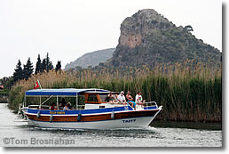 Boat on Dalyan River, Mediterranean Turkey