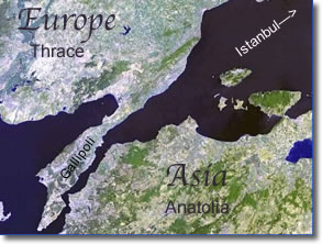 Dardanelles & gallipoli from space