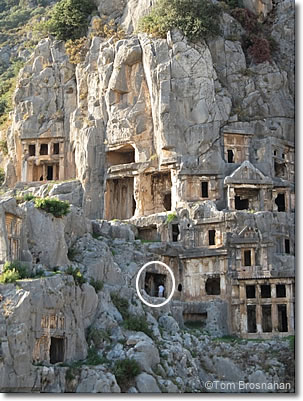 Roman rock tombs at Myra (Demre), Turkey