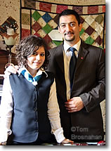 Reception Staff, Deniz Houses Hotel, Istanbul, Turkey