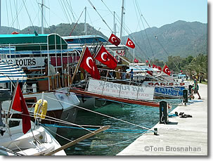 Yachts in the marina, Göcek, Turkey