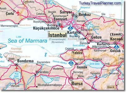 Maps Of Istanbul Region Turkey