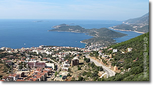 Panoramic view of Kaş, Mediterranean Turkey