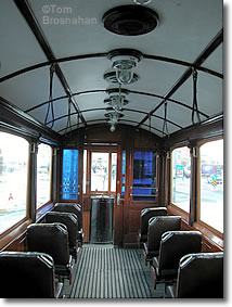 Interior of Nostalgic Istiklal Caddesi Tram, Istanbul, Turkey