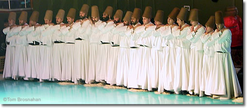 Whirling Dervishes in White Robes, Konya, Turkey