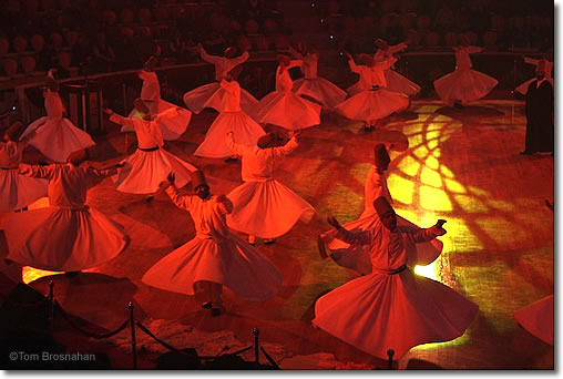 Whirling Dervishes in Red, Konya, Turkey