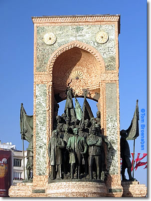 Independence Monument in Taksim Square, Istanbul, Turkey