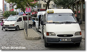 Dolmush minibuses in Trabzon, Turkey