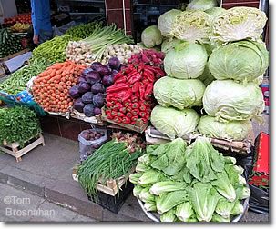 Huge cabbages, City Market, Trabzon, Turkey