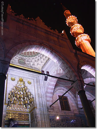 New Mosque (Yeni Cami) at Night, Istanbul, Turkey