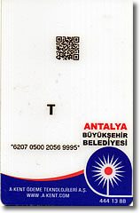 AntRay Fare Card, Antalya, Turkey
