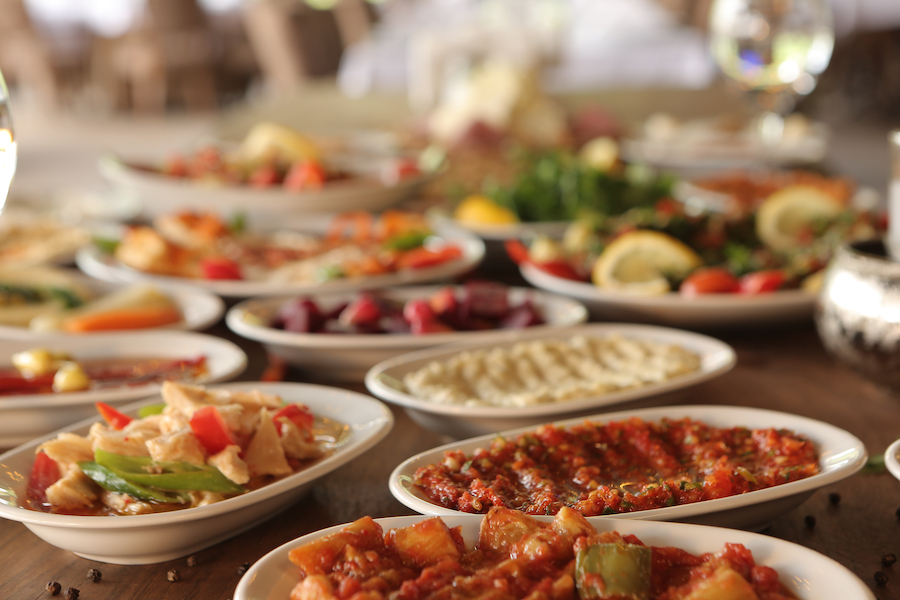 Traditional,Turkish,And,Greek,Dinner,Meze,Table