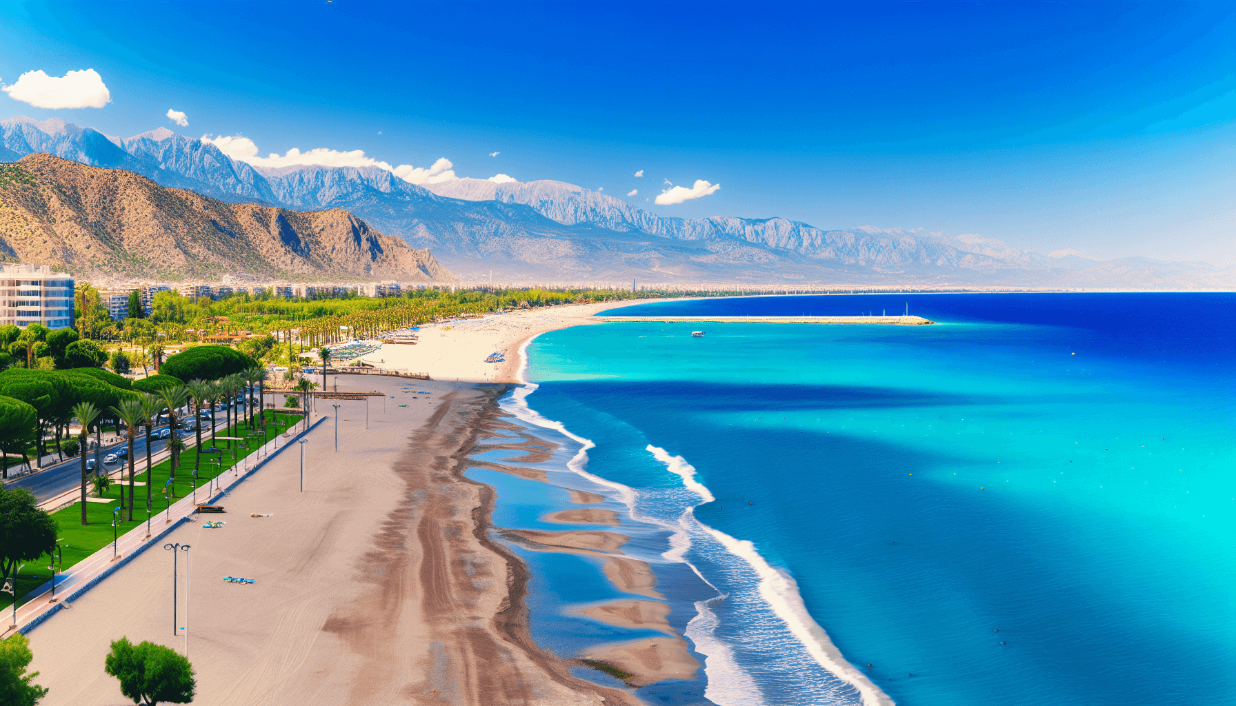 Stunning view of Konyaalti beach in Antalya