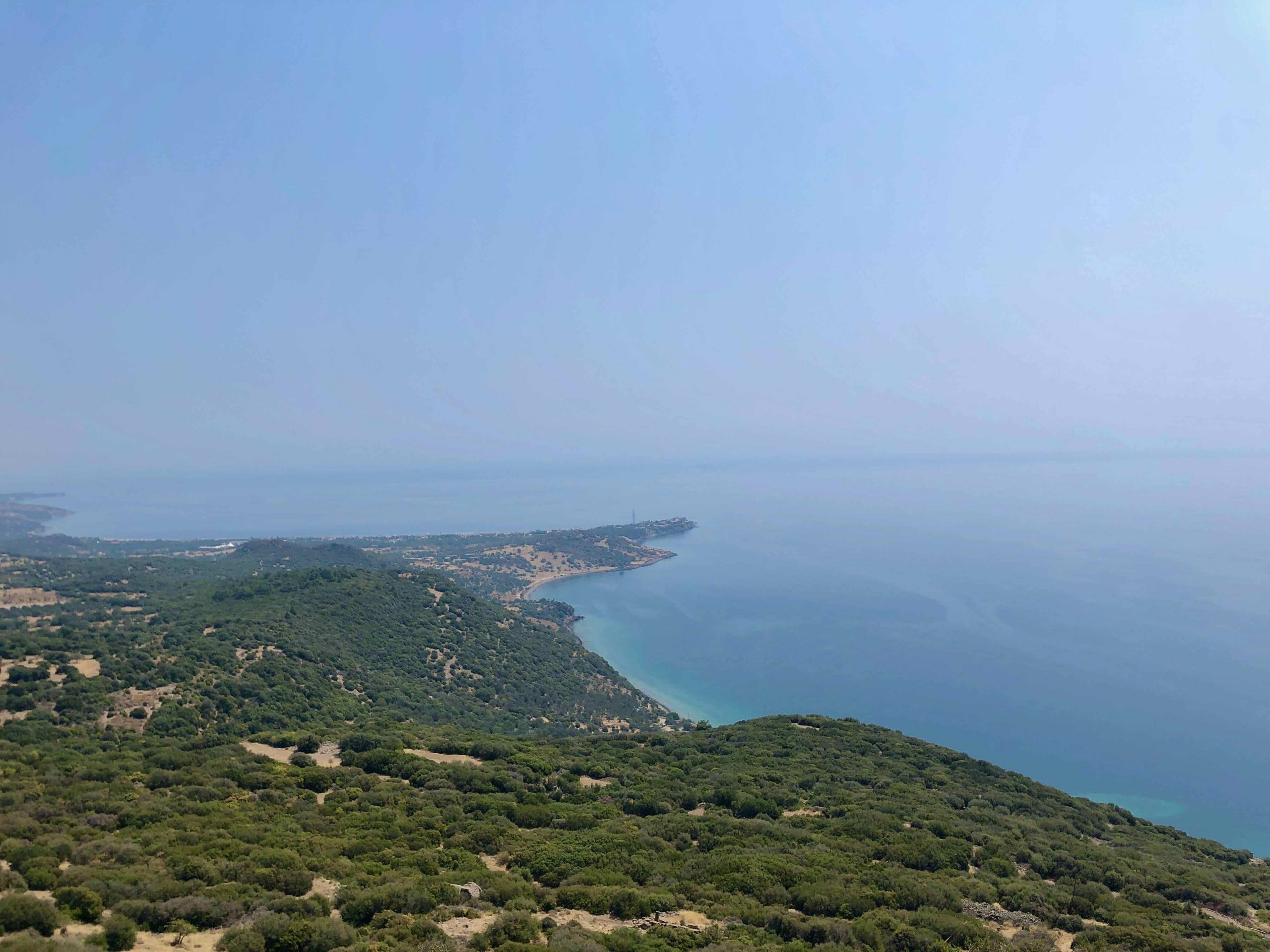 view from athena temple assos